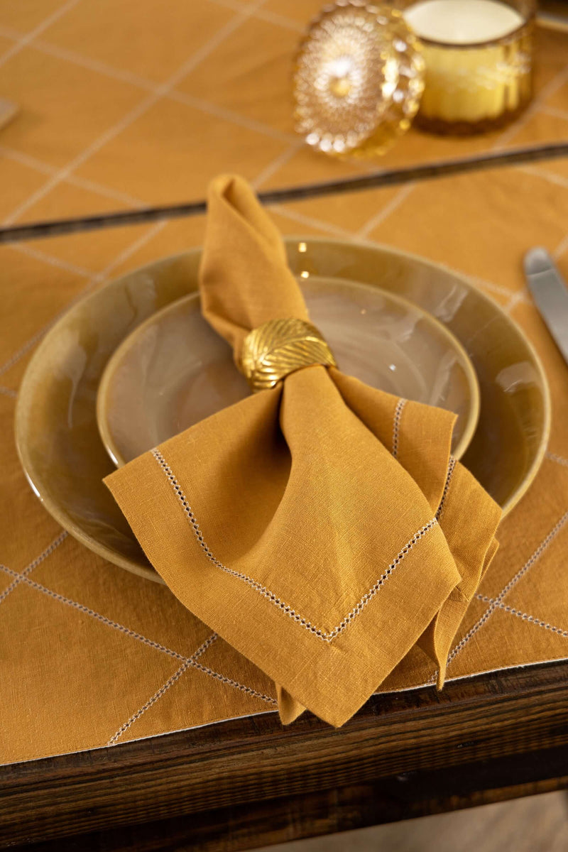 Elevate Your Table Decor with Vulcan Mustard Table Runners FA Home